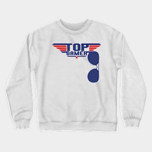 Top Gamer Funny Retro Cool Gaming Crewneck Sweatshirt